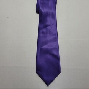 RENE CHAGAL Men's Polyester Handmade Solid‎ Purple Tie